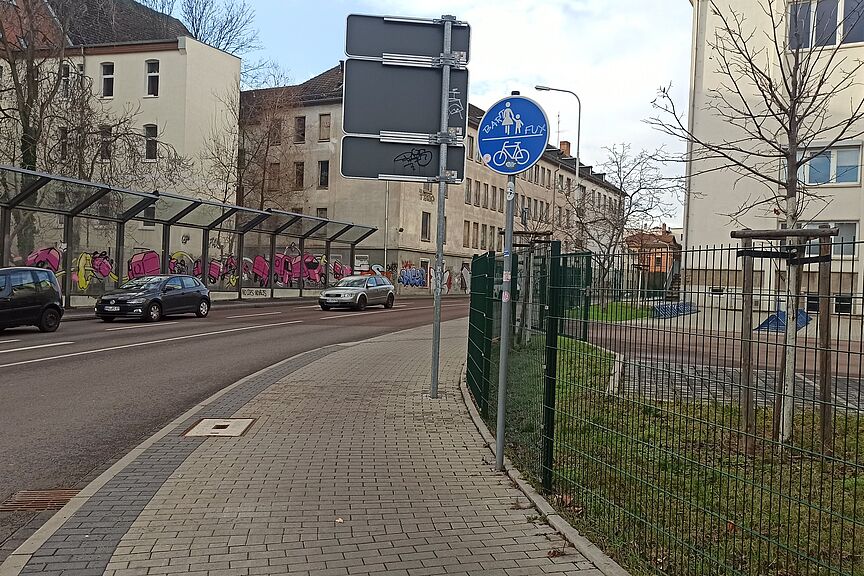 Beschilderung Gudrun-Goesecke-Straße Ist-Zustand Beschilderung Gudrun-Goesecke-Straße
