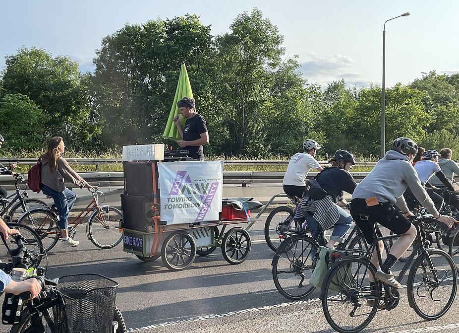 Fahrraddemo in Halle (Saale)